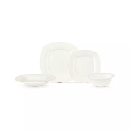 Madame Coco Noya 24 Piece Dinner Set for 6 People - White