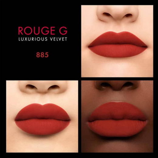 Guerlain Rouge G Luxurious Velvet Matte Lipstick -885 Flame Red