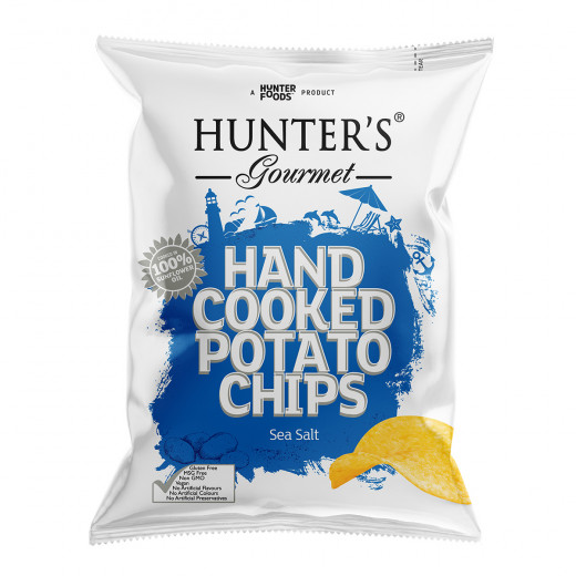 Hunter’s Gourmet Hand Cooked Potato Chips – Classique Range™ – Sea Salt (125 gm)