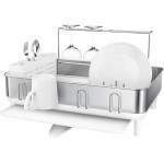 Simplehuman Steel Frame Dish Rack Brushed / White