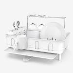 Simplehuman Steel Frame Dish Rack  White/White