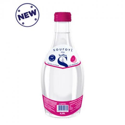 Souroti Pink Grapefruit Carbonated Natural Mineral Water 250ml