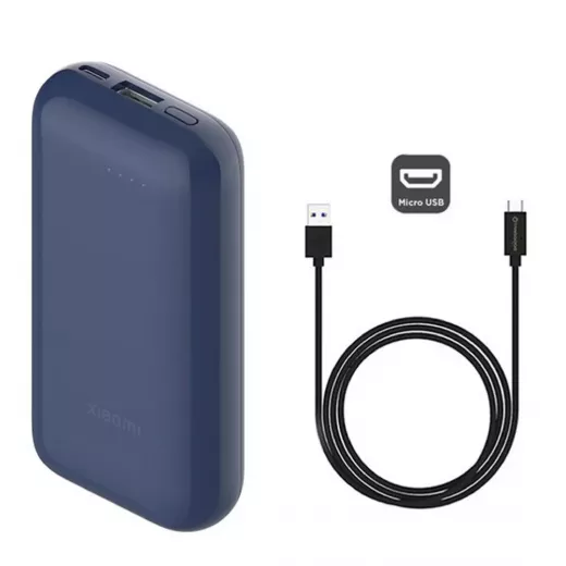 XIAOMI 33 Watts Pocket Edition Pro Power Bank, 10000mAh, BHR5785GL – Blue