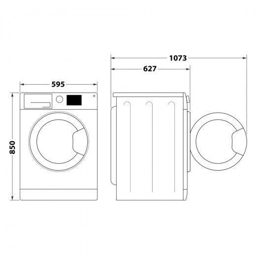 Whirlpool Washer 8kg 1200rpm 6 Sense FreshCare+ A+++ Silver