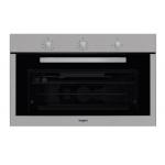 Whirlpool Built in Full Gas Oven 90CM 105Lit Inox