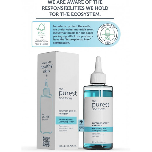 The Purest Solutions Exfoliating and Clarifying Toner, 200 Ml