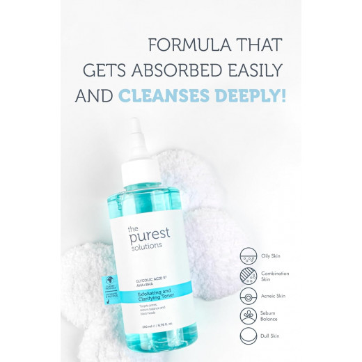 The Purest Solutions Exfoliating and Clarifying Toner, 200 Ml