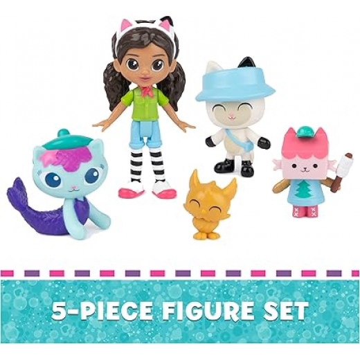 DreamWorks Gabby’s Dollhouse, Campfire Gift Pack with Gabby Girl, Pandy Paws, Baby Box and MerCat Toy Figures, Collectible Kids’ Toys for Girls and Boys 3+