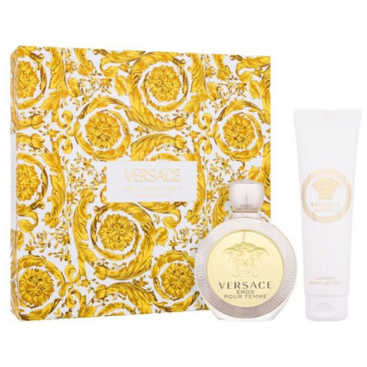 Versace Eros EDT 100Ml + Body Lotion 150Ml Gift Set For Women