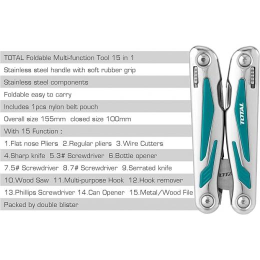 Total Foldable multi-function tool TFMFT01151