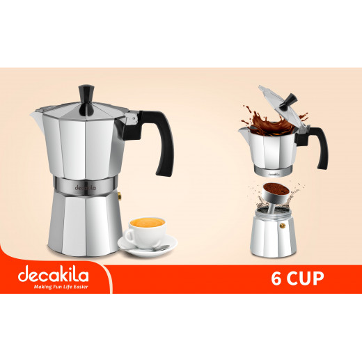 Decakila Moka Pot, Italian Expresso, 6cups Coffee Maker, KMCF023M