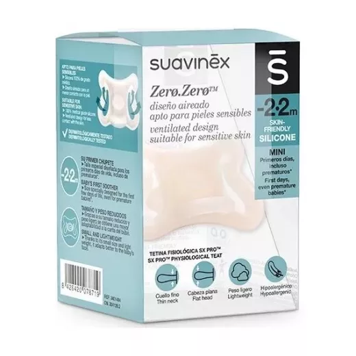 Suavinex physiological pacifier SX Pro silicone -2-2m Zero Zero