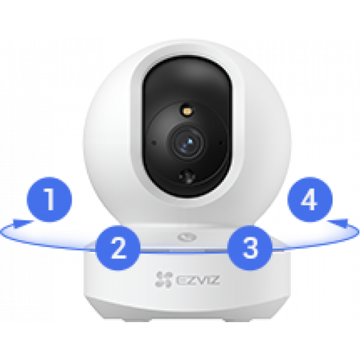 Ezviz Ty1 Pro 2k⁺ Indoor Smart Wifi Baby/pet Monitor Camera | Smart Night Vision | 360 Visual Coverage | Motion Detection Two-way Talk | Micro Sd Slot Up To 512gb