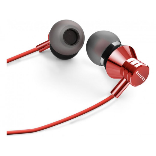 Aiwa Wired Earphones Red