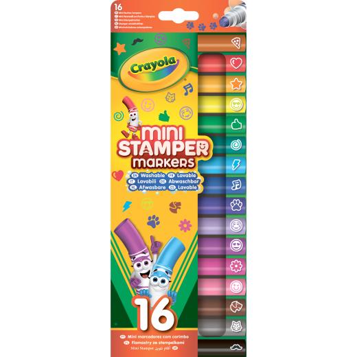 Crayola | Markers Mini Stamp Set Washable x 16 pcs