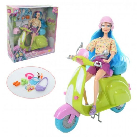 Defa Lucy Articulated Doll With Motorcycle