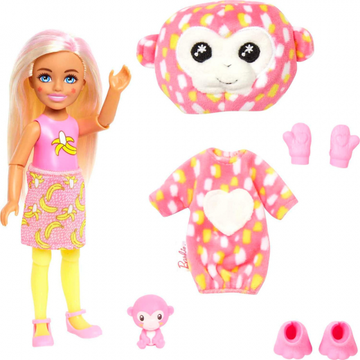 Barbie | Cutie Reveal Jungle Series Chelsea Monkey Doll