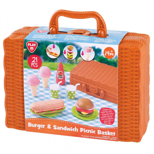 Play Go | Burger & Sandwich Basket | 21 pcs!