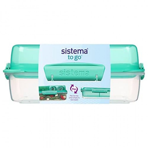 Sistema - To Go Rectangle Lunch Stack Box 1.8L - Turquoise