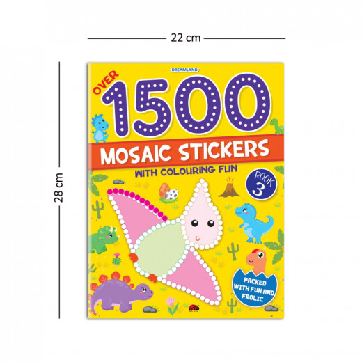 Dreamland 1500 Mosaic Stickers Book with Coloring Fun