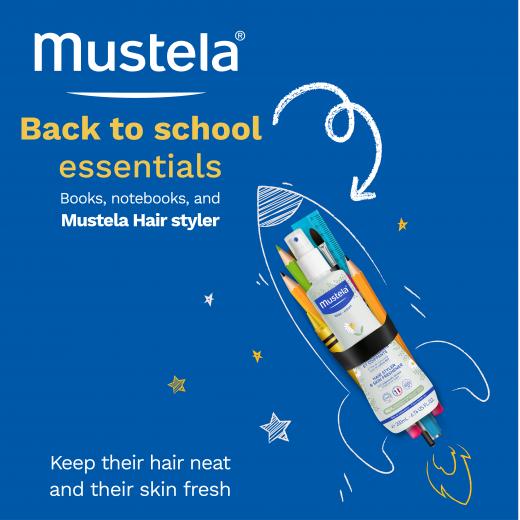 Mustela Baby Hair Styler & Skin Freshener - with Natural Avocado & Chamomile Water - Vegan, Hypoallergenic - 200ml