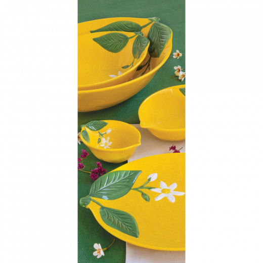 Easy Life Fleurs et Citrons 30x22cm Bowl - Yellow