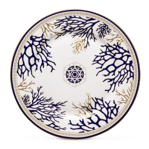 Easy Life Corallo 19.5cm Side Plate - Blue & Gold Toned