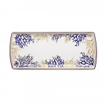 Easy Life Corallo Serving Platter - Blue & Gold 35x15cm