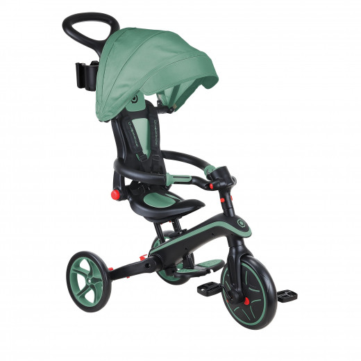 Globber Explorer Trike Foldable 4 In  1 Olive