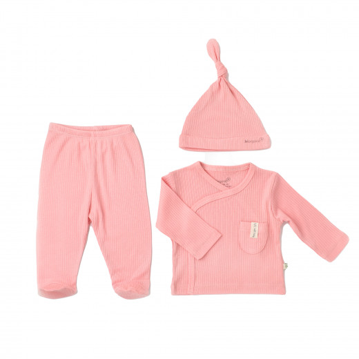 BiOrganic Soft Model 3 Pieces Set Pink (3-6 Months)