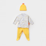 Bi̇Baby Chick and Chick 3 Pieces Set Yellow (0-3 Months)