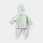 Bi̇Baby Baby Flamingo 3 Pieces Set Green (0-3 Months)