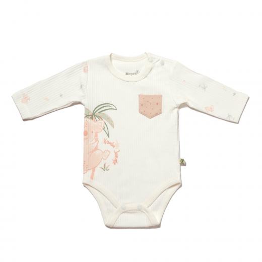 BiOrganic Koala Jungle Body Long Sleeve Pink (18-24 Months)