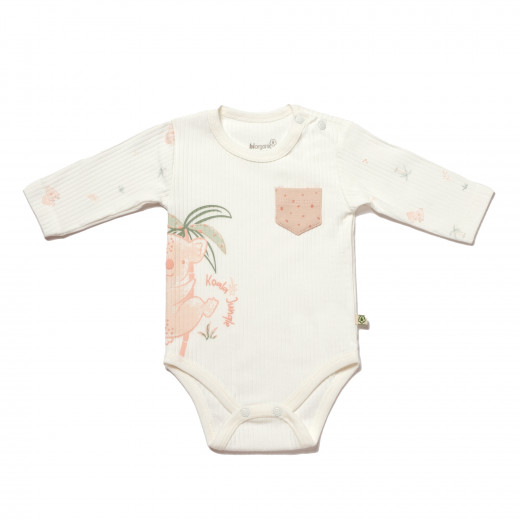 BiOrganic Koala Jungle Body Long Sleeve Pink (2 Years)