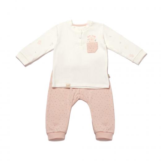 BiOrganic Koala Jungle Sweatshirt and Trousers Pink (9-12 Months)