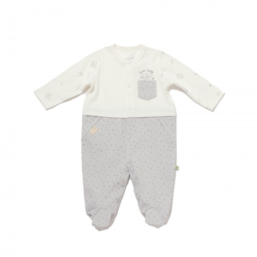 BiOrganic Koala Jungle Romper Grey (6-9 Months)