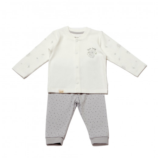 BiOrganic Koala Jungle Pyjamas Set Grey (12-18 Months)