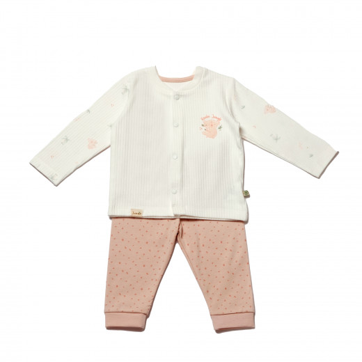 BiOrganic Koala Jungle Pyjamas Set Pink (9-12 Months)