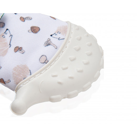 Babyjem Baby Teethering Gloves /Hedgehog / Ecru