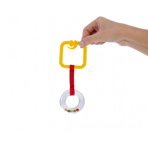 Babyjem Rattle Ring Yellow Square