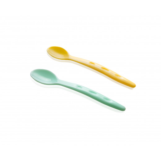 Babyjem Baby Food Spoon 2 Pcs/Green-Yellow