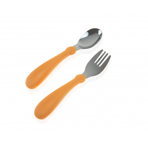 Babyjem Steel Spoon And Fork Somon