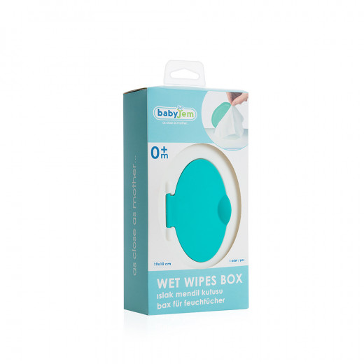 Babyjem Wet Towel Box / Turquise & White