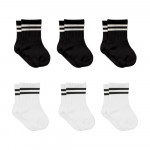 Bistyle 6-Pairs Combed Circlip Quarter Socks (24-36 m) Colored