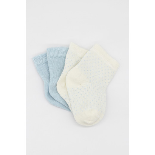 Bistyle Organic 2-Pairs Combed Socks (24-36 m) Blue