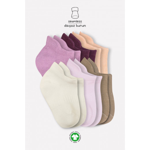 Bistyle 6-Pairs Combed Liner Socks (12-24 m) Colored