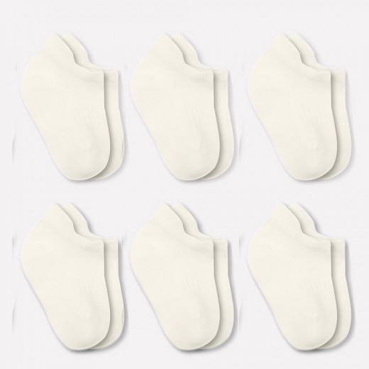 Bistyle 6-Pairs Combed Liner Socks (12-24 m) Beige