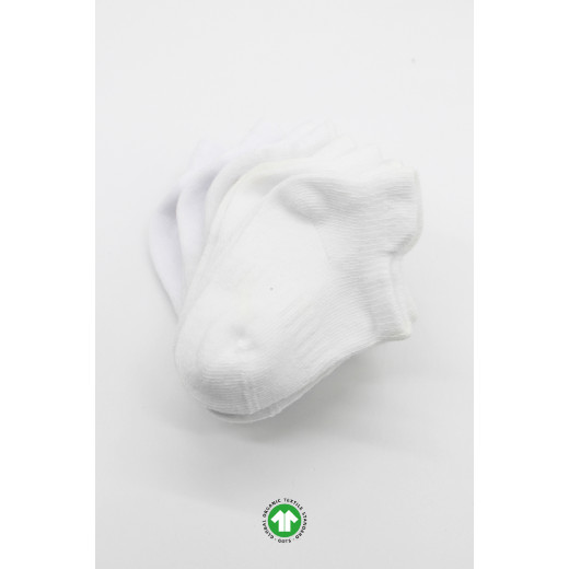 Bistyle 6-Pairs Combed Liner Socks (6-12 m) White