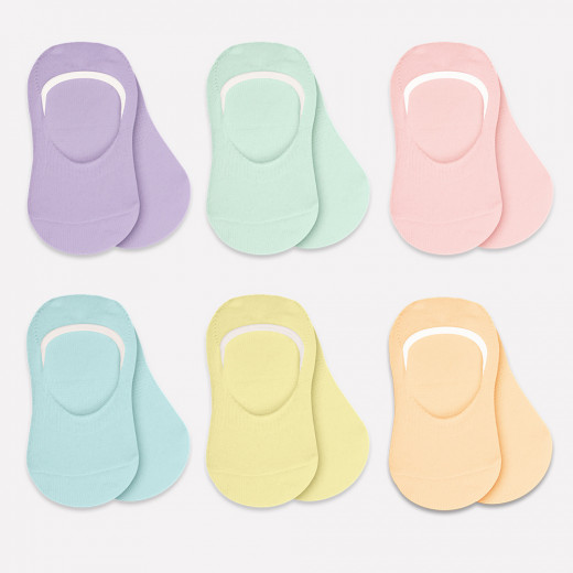 Bistyle 6-Pairs Baby Ballerina Socks (12-24 m) Colored