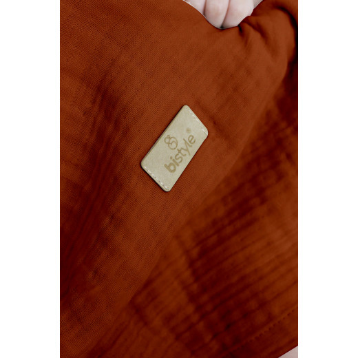 Bistyle Organic Muslin 4 Layers Blanket (120x120 cm) Orange